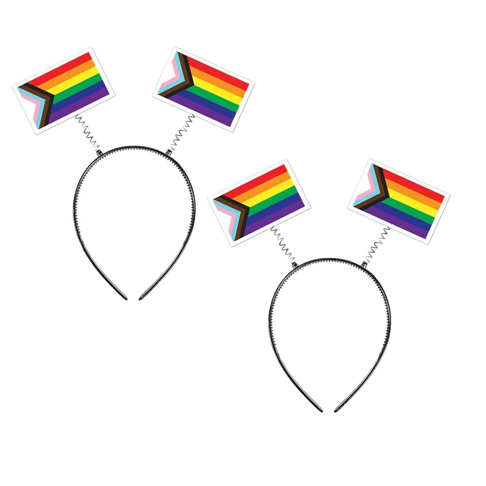 2823 Pride Flag Boppers – 2-Pack Rainbow Celebration Headbands